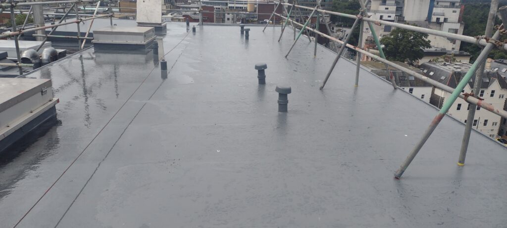 Commercial flat roof refurbishment by Storm Coatings